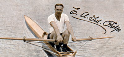 Ted Phelps, verdensmester i profesjonell sculling, 1935 av Unbekannt