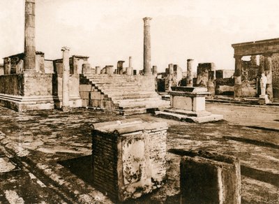 Jupiter-tempelet, Pompeii, Italia, ca 1900-tallet av Unbekannt