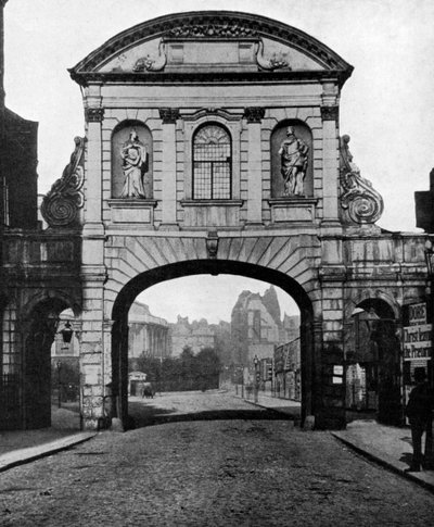 Temple Bar buegang, ved Stand-enden av Fleet Street, London, 1877 1951 av Unbekannt