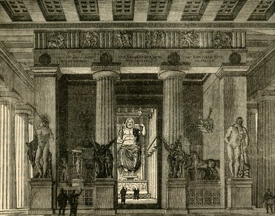 Tempel i Olympia, restaurert, 1890. av Unbekannt