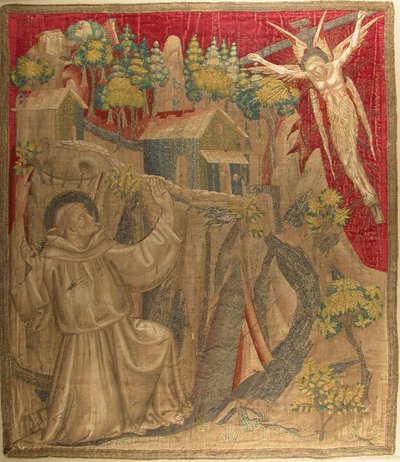Tekstil med Saint Francis mottar Stigmata, italiensk, sent på 1300-tallet. av Unbekannt