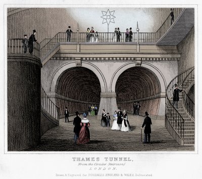 Thames Tunnel, London, 1800-tallet av Unbekannt