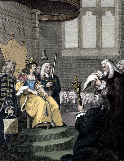 Unionsloven mellom England og Skottland ble lest for dronning Anne, 1826 av Unbekannt