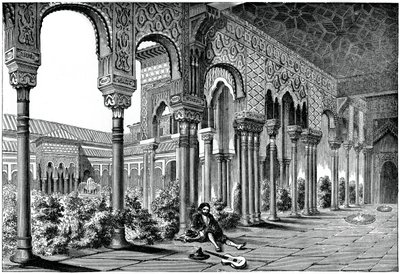 Alhambra-palasset, Granada, Spania, 1870 av Unbekannt