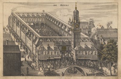 Amsterdam-børsen, tidlig på 1600-tallet. av Unbekannt