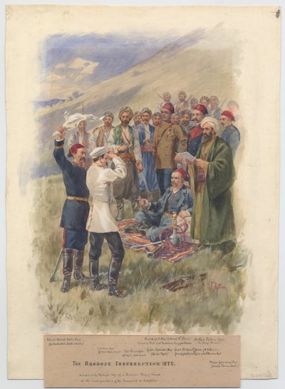 Aprilopprøret 1878. Forhandlinger ved opprørernes hovedkvarter, 1878 av Unbekannt