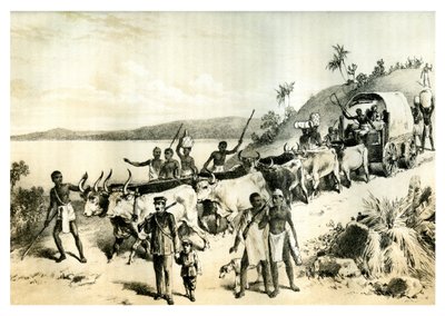 Ankomsten til Ngami-sjøen, 1883 av Unbekannt