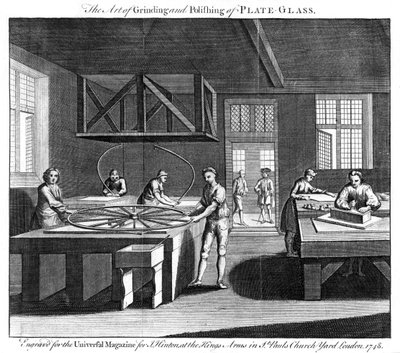 Kunsten å slipe og polere plateglass, 1748 av Unbekannt