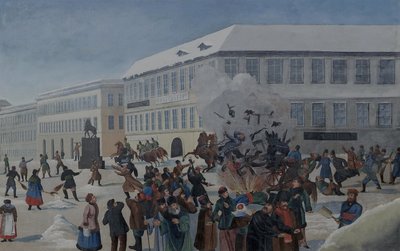 Attentatet på Alexander II 13. mars 1881 av Unbekannt