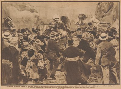 Attentatet på erkehertug Franz Ferdinand av Østerrike og hans kone i Sarajevo, 28. juni 1914. av Unbekannt