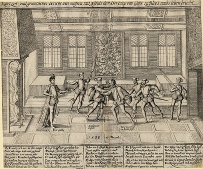 Mordet på hertugen av Guise, 1588 av Unbekannt