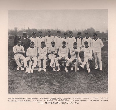 Det australske cricketlaget fra 1912 av Unbekannt