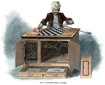 Den automatiske sjakkspilleren, 1845 av Unbekannt