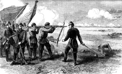 Slaget ved Bull Run, Virginia, 1861 c1880 av Unbekannt