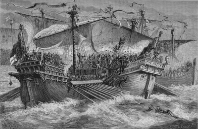 Slaget ved Dover, 24. august 1217, c1880 av Unbekannt