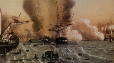 Slaget ved Sinop 30. november 1853, midten av det 19. århundre. av Unbekannt