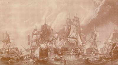 Slaget ved Trafalgar, 1805, 1896. av Unbekannt