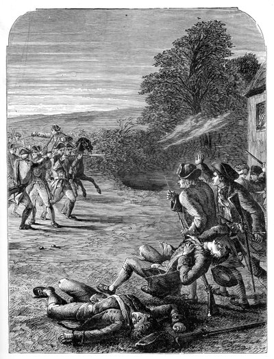 Slagene ved Lexington og Concord, 19. april 1775, 1872 av Unbekannt
