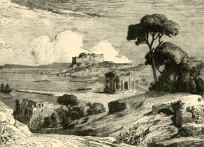 The Bay of Bale, med ruinene av romerske villaer, 1890. av Unbekannt