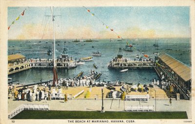 Stranden ved Marianao, Havana, Cuba, c1910 av Unbekannt