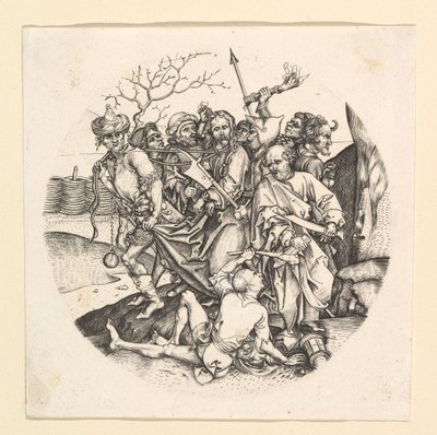 The Betrayal of Christ kopi i rundell, ca. 1435-1491. av Unbekannt