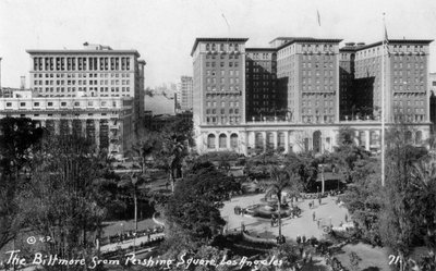 Biltmore fra Pershing Square, Los Angeles, California, USA, c1933 av Unbekannt