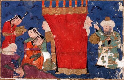 Aleksander den stores fødsel. Fra: Eskandar-nameh The Book of Alexander av Unbekannt