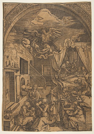 The Birth of the Virgin, fra The Life of the Virgin kopi.n.d. av Unbekannt