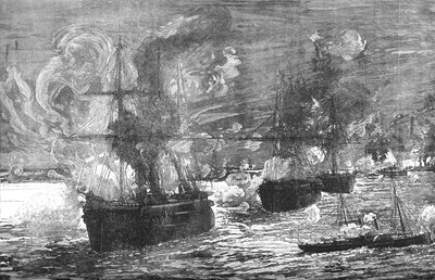 Bombardementet av Alexandria, 1882, c1882-85 av Unbekannt