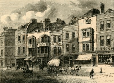 The Borough, High Street, i 1825, c1878. av Unbekannt