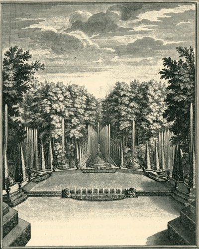 Water Theatre Bosquet i hagene i Versailles, Frankrike, 1903. av Unbekannt