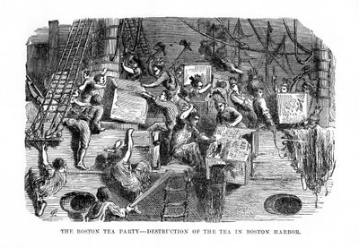 The Boston Tea Party, 16. desember 1773, 1872 av Unbekannt