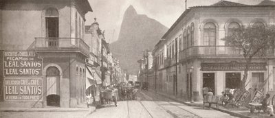 Botafogo-enden av fasjonable Rua Sao Clemente. Corcovado i det fjerne, 1914 av Unbekannt