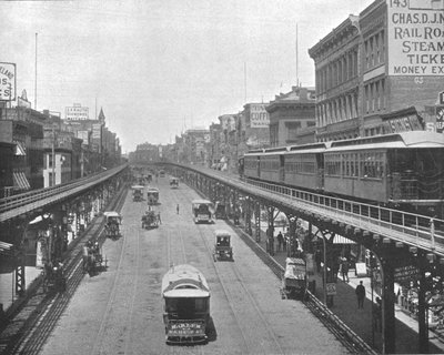 The Bowery, ser nordover, New York, USA, c1900. av Unbekannt