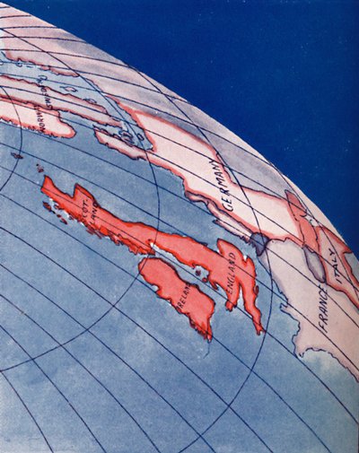 De britiske øyer og Nord-Europa kl. 18.00 på midtsommerdagen, 1935 av Unbekannt
