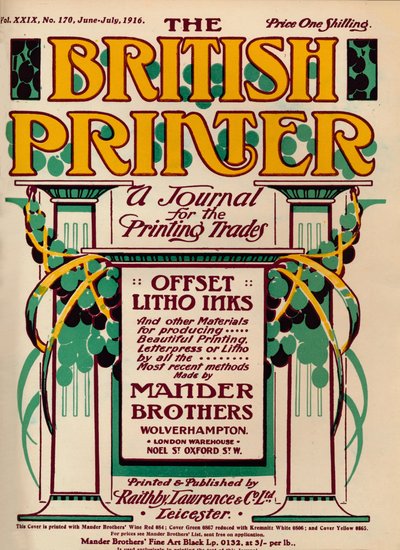 The British Printer - annonse, 1916 av Unbekannt