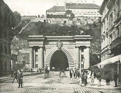 Buda Castle Tunnel, Budapest, Østerrike-Ungarn, 1895. av Unbekannt