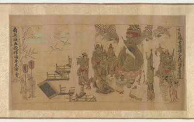 Buddha tiltaler Yamaraja ved Kusinagara, 1100-1200-tallet. av Unbekannt