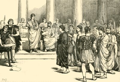 De catilinariske konspiratorene før senatet, 1890. av Unbekannt