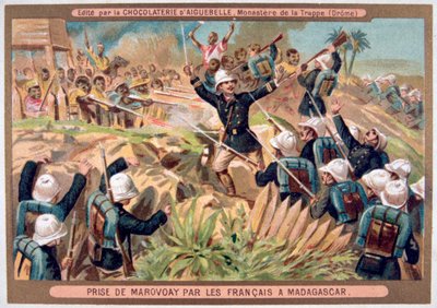 Fangsten av Marovoay av franskmennene, Madagaskar, 1800- og 1900-tallet av Unbekannt