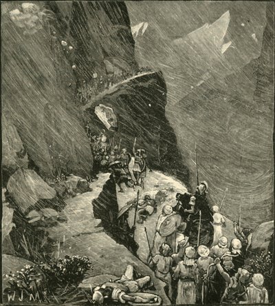 Karthagerne krysser Alpene, 1890. av Unbekannt