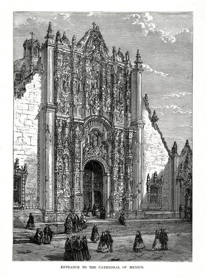 Katedralen, Mexico by, Mexico, 1800-tallet av Unbekannt