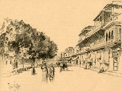 The Chandni Chowk, Delhi, India, c1890. av Unbekannt