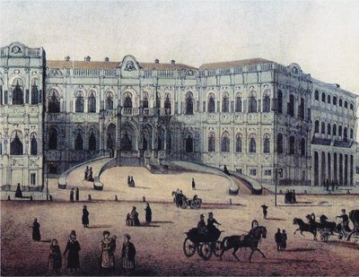 Chertkov-huset på Myasnitskaya-gaten i Moskva, 1860-tallet av Unbekannt