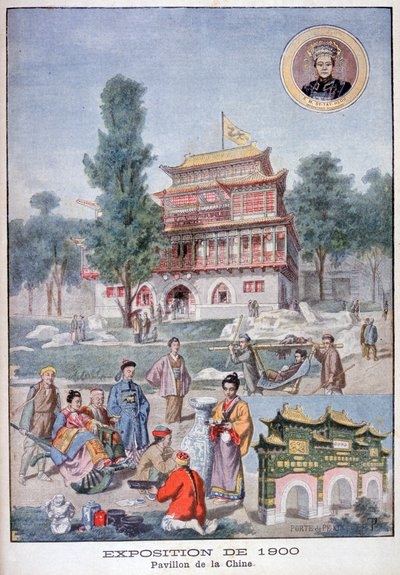 Den kinesiske paviljongen på verdensutstillingen i 1900, Paris, 1900 av Unbekannt