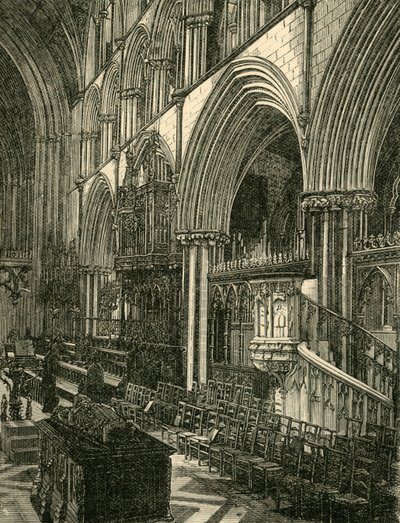 The Choir of Worcester Cathedral, 1898. av Unbekannt