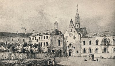 Kirken og klosteret til Petits Augustins, 1915 av Unbekannt