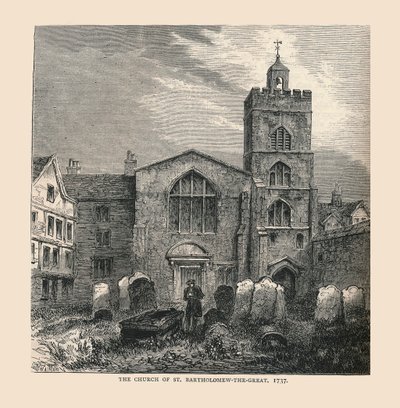 Church of St, Bartholomew-the-Great, 1737 av Unbekannt