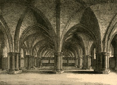 The Church of St. Faith, The Crypt of Old St. Pauls, sett fra Hollar, 1897. av Unbekannt