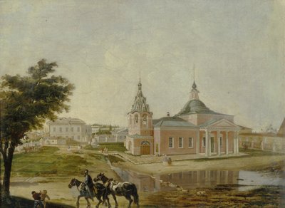 Ikonkirken til Rzhevs hellige Guds mor i Moskva, midten av det 19. århundre. av Unbekannt